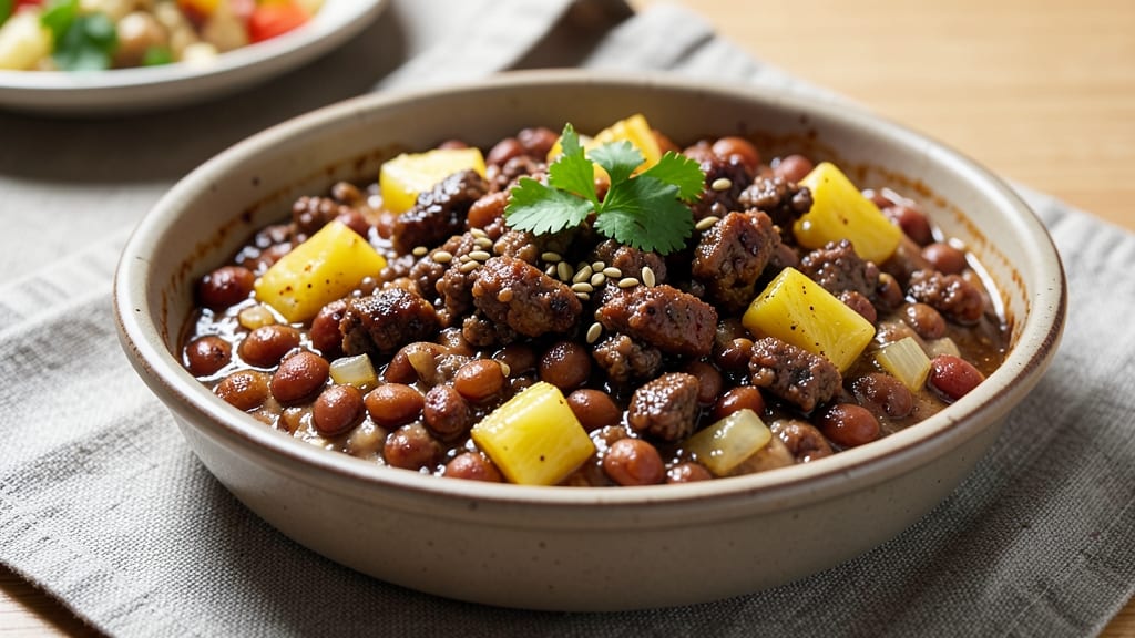 Baked Beans With Ground Beef And Pineapple Recipe: Sweet-Spiced One-Pan Fusion