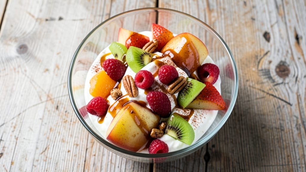 Caramel Apple Fruit Salad Recipe: Sweet-Spiced Apple Bites with Creamy Yogurt Dressing