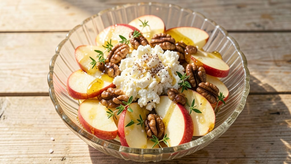Apple and Cheese Salad Recipe: Crunchy Apple Bites With Tangy Goat Cheese Balls