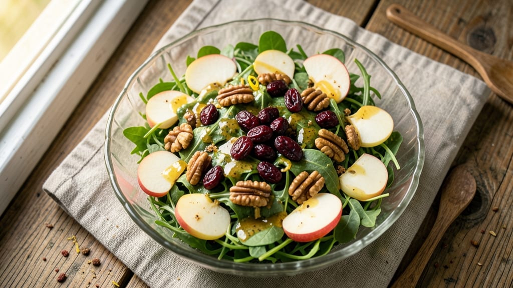 Fresh Apple Cranberry Pecan Salad Recipe: Crunchy Sweetness With Tangy Zing