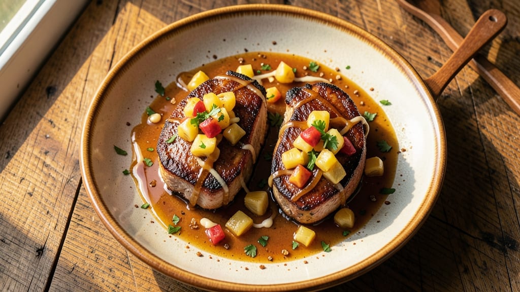 Pineapple Stuffed Pork Chops Recipe: Tropical Glaze Caramelizes Juicy Centers