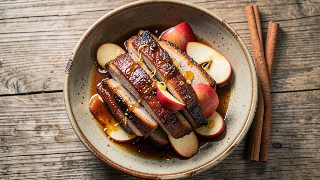 Pork Belly and Apples Recipe: Crispy-Skinned Sweetness with Caramelized Apples