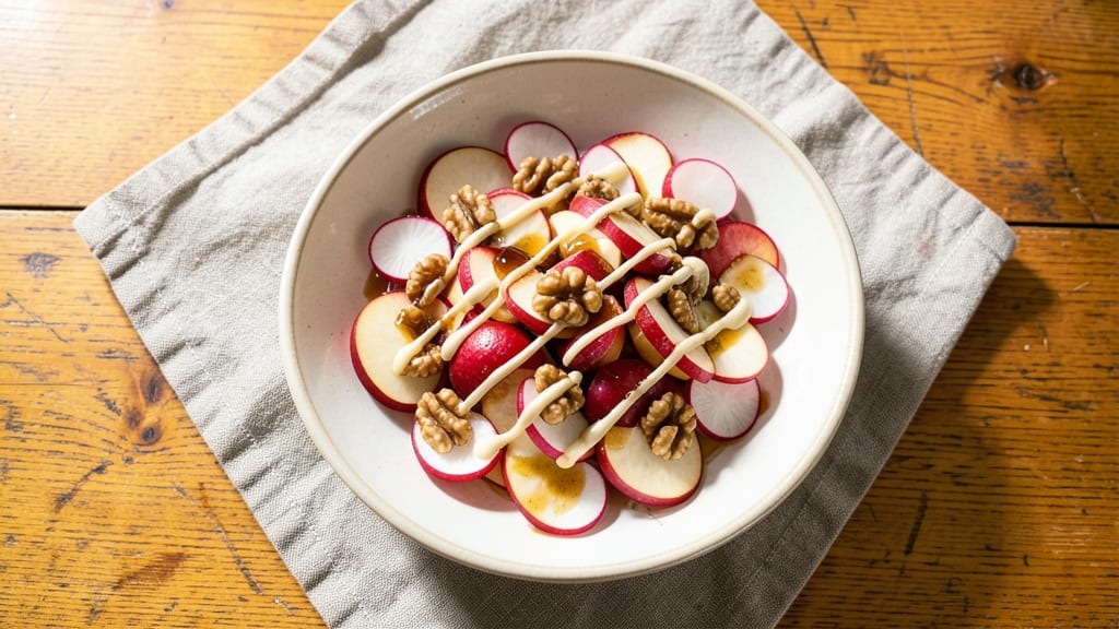 Apple Radish Salad Recipe: Sweet & Peppery Crunch With Creamy Dressing