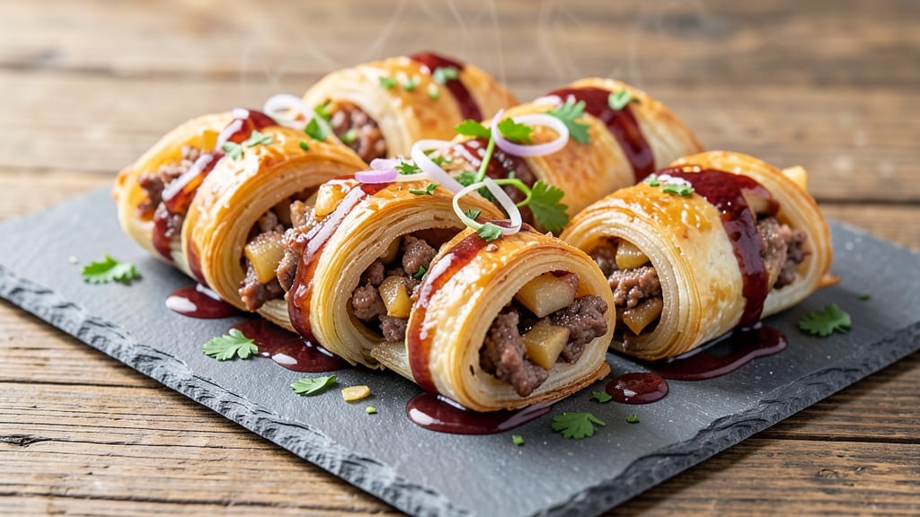 Pork and Apple Sausage Rolls Recipe: Flaky Pastry Wrapped in Sweet-Savory Filling