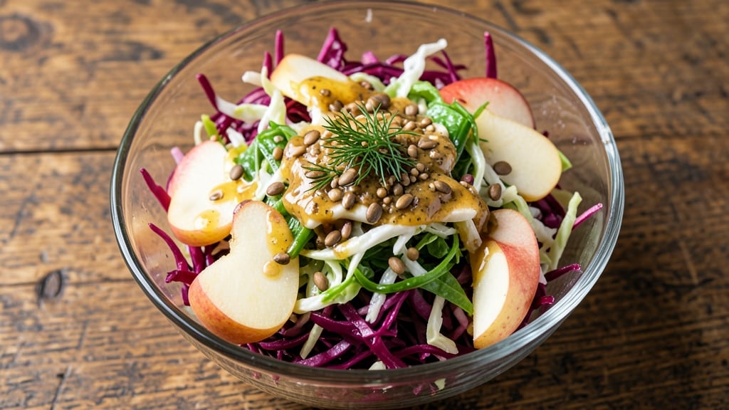 Apple Coleslaw Salad Recipe: Crunchy Apple and Tangy Vinaigrette Balance