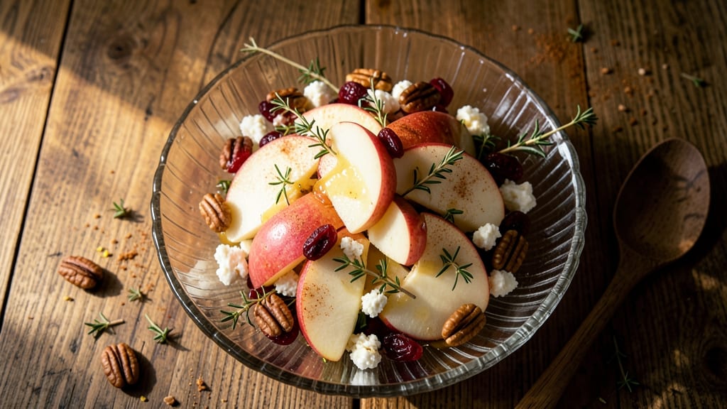 Holiday Apple Salad Recipe: Crunchy Spiced Bites with Creamy Goat Cheese Twists