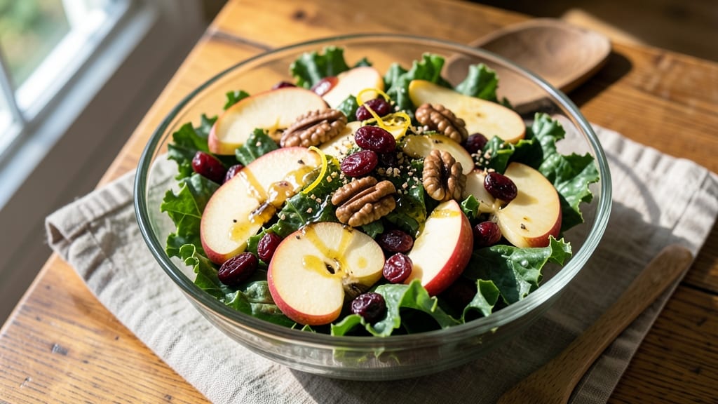 Vegan Apple Salad Recipe: Crunchy Greens with Sweet-Tart Apple Bites