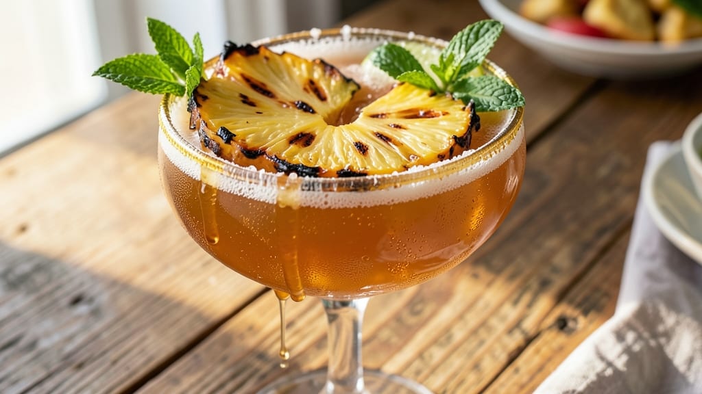 Roasted Pineapple Margarita Recipe: Tropical Heat With Charred Fruit & Citrus Zing