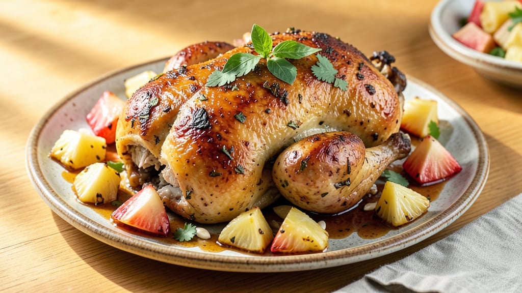 Roast Chicken With Pineapple Recipe: Tropical Glaze That Caramelizes Every Bite