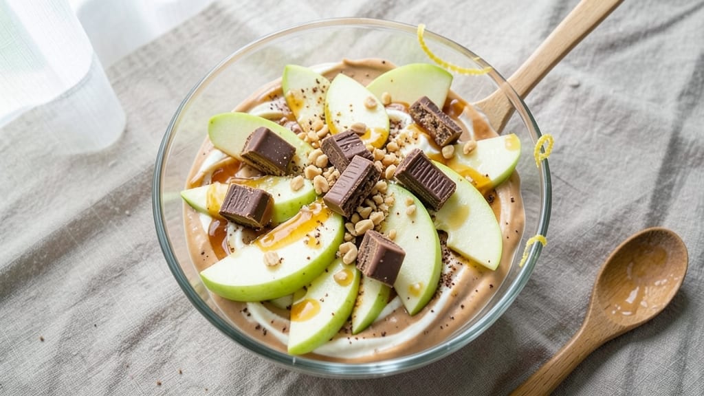 Granny Smith Apple Snickers Salad Recipe: Crunchy Apple, Peanut Butter, and Chocolate Magic