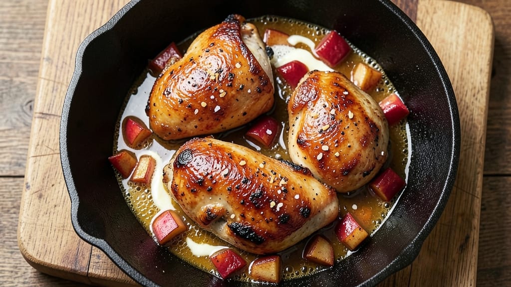 Skillet Apple Cider Chicken Recipe: Caramelized Sweetness With Crispy Skin