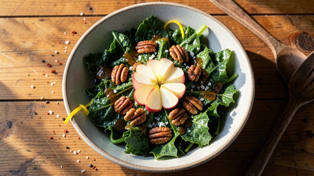 Kale Apple Pecan Salad Recipe: Sweet-Savory Bite With Crunchy Contrast