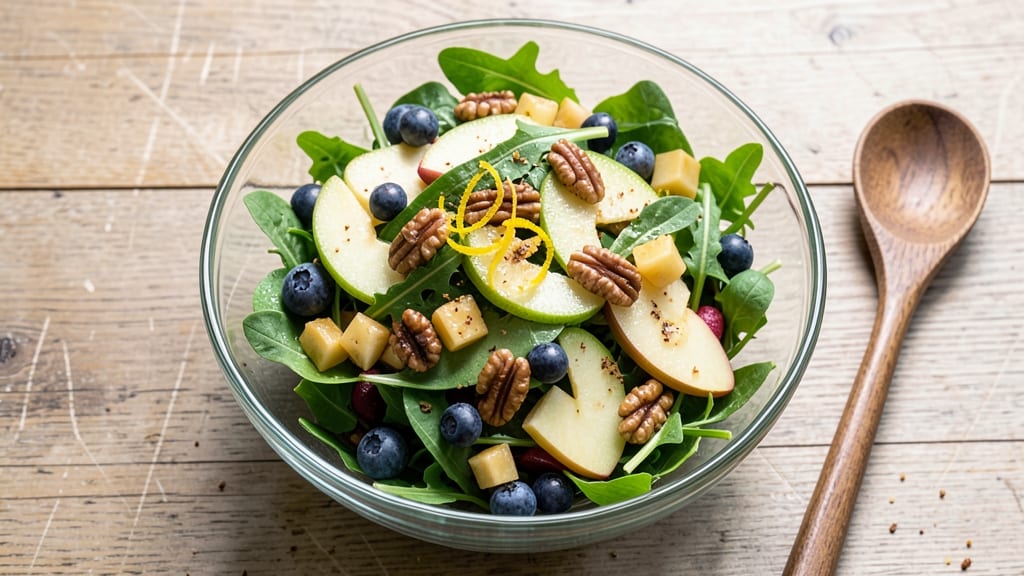 Apple Blueberry Salad Recipe: Crunchy Apple, Juicy Berries, and Creamy Goat Cheese Bites