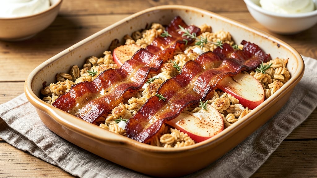 Bacon Apple Crisp Recipe: Sweet-Savory Crunch With Smoky Bacon Bites