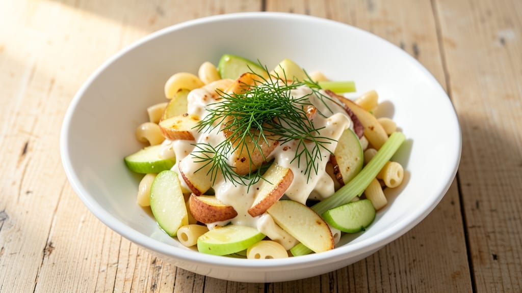 Apple Macaroni Salad Recipe: Sweet-Tart Apple Celery Dressing Magic